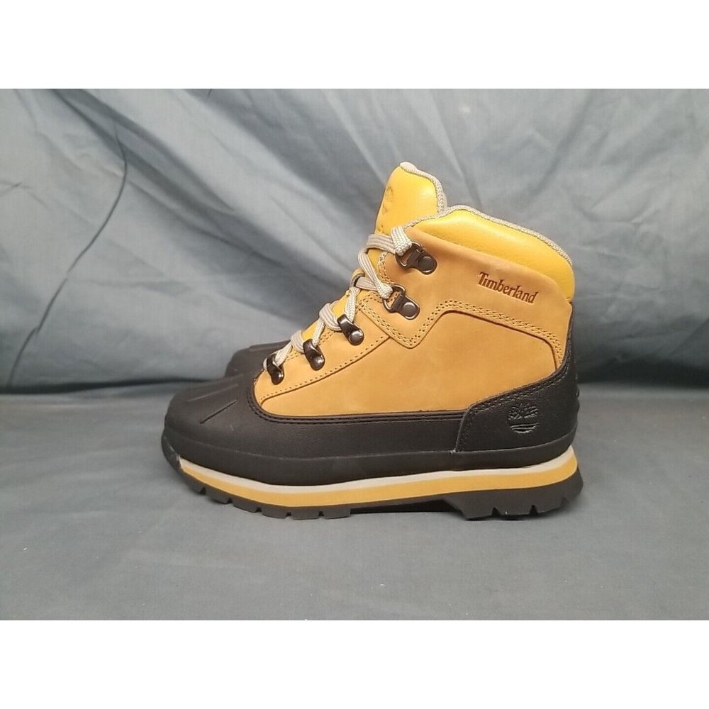 Timberland Boys Euro Hiker Shell Toe Boot Waterproof Wheat Size 5.5 NEW IN BOX! - Picture 6 of 13